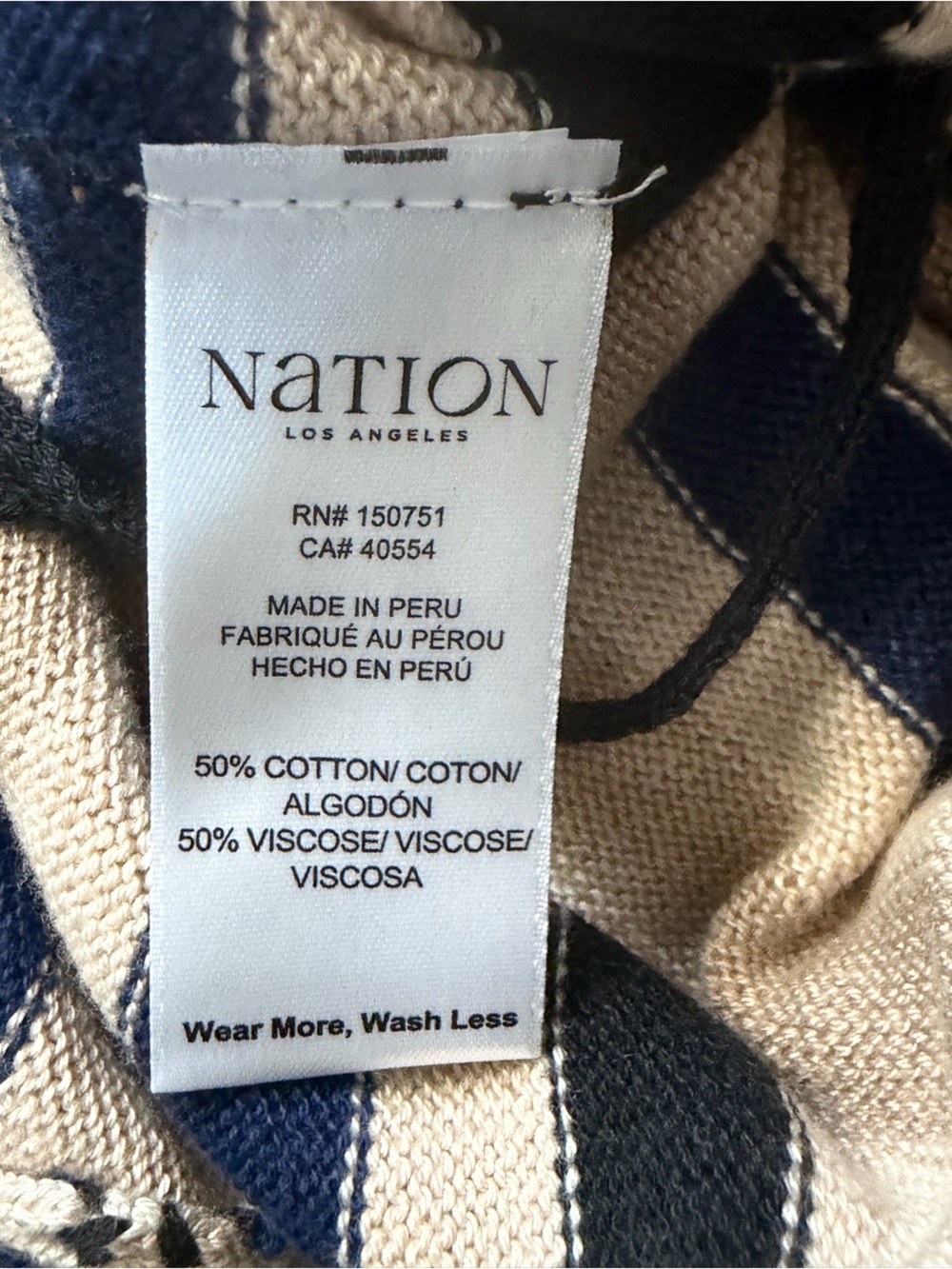 Nation LTD Striped Knit Lounge Pants Size Medium NWT - Picture 8 of 10